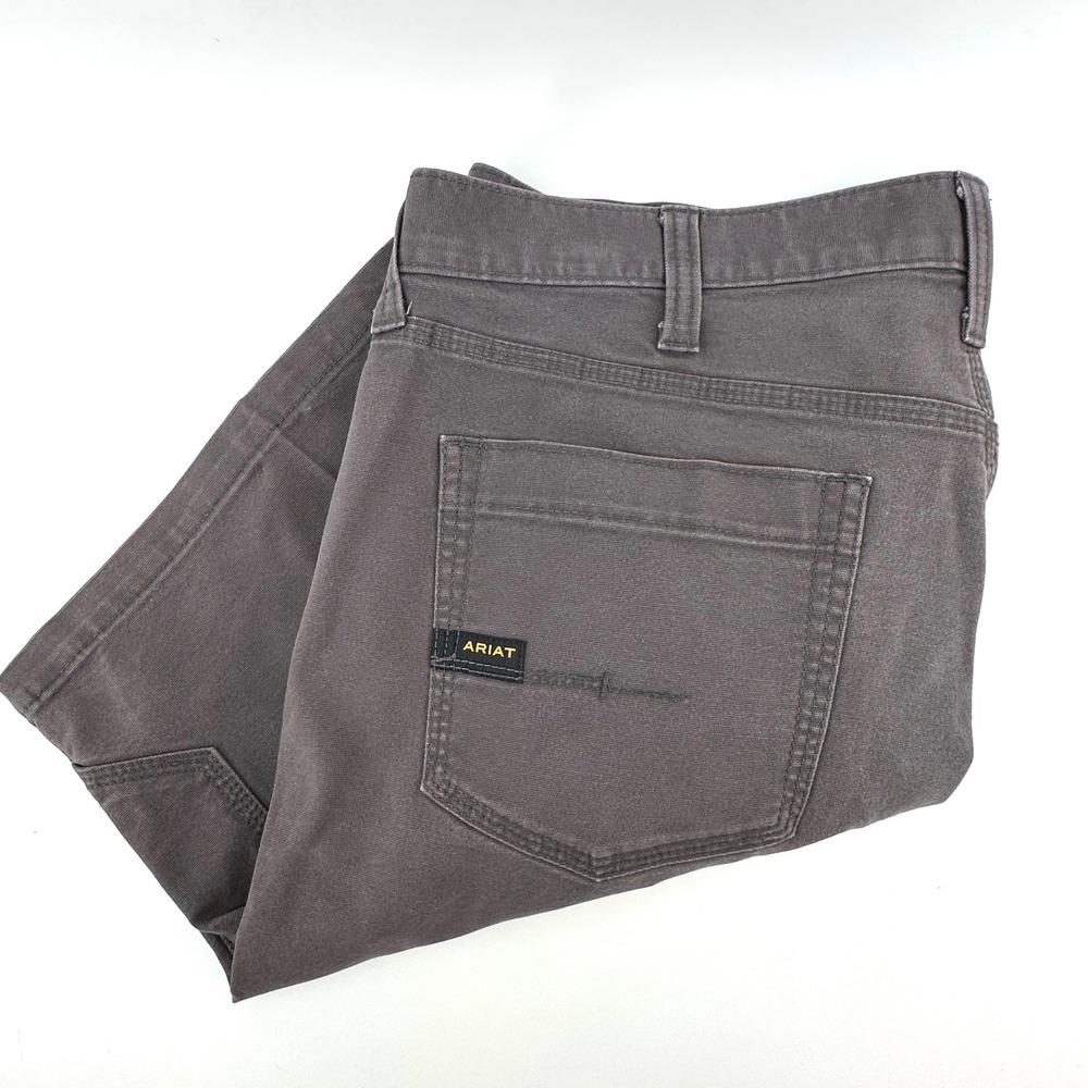 Ariat Rebar M4 Relaxed Made Tough Mens Grey Utility Work Shorts Size 36 Cargo